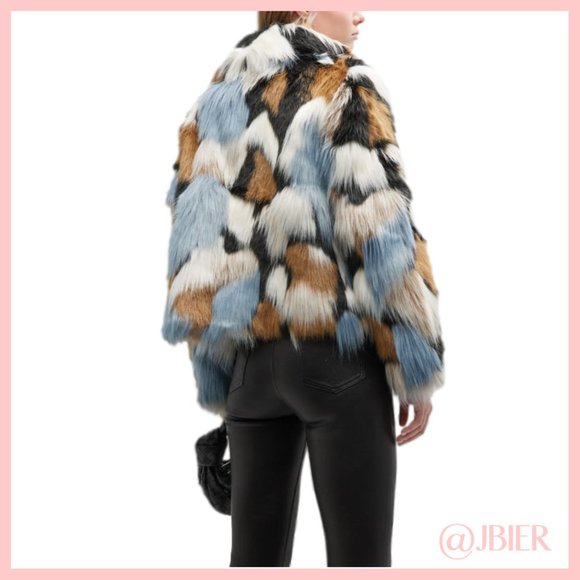 Adrienne Landau Faux Fur Collared Jacket - Picture 5 of 5